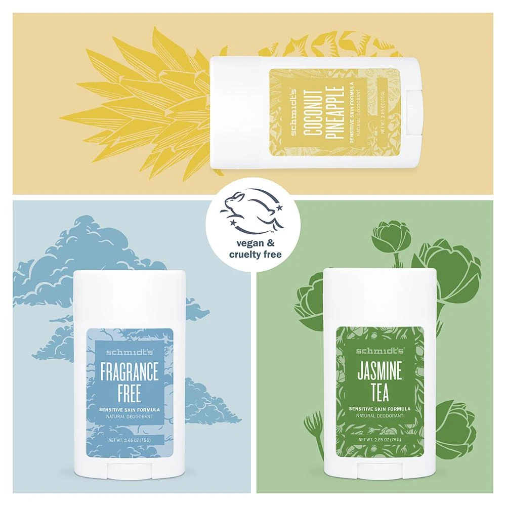 Deodorant stick cu magneziu pentru piele sensibila, Jasmine Tea - Schmidt's Deodorant